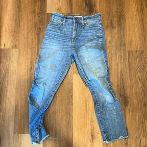 Madewell High-Rise Faded Blue Straight Jeans